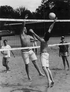 oude volleyball foto